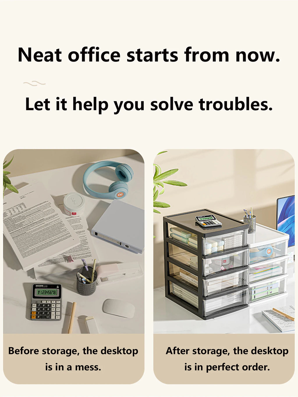 2-6 Layer Desktop Storage Box | Nestify