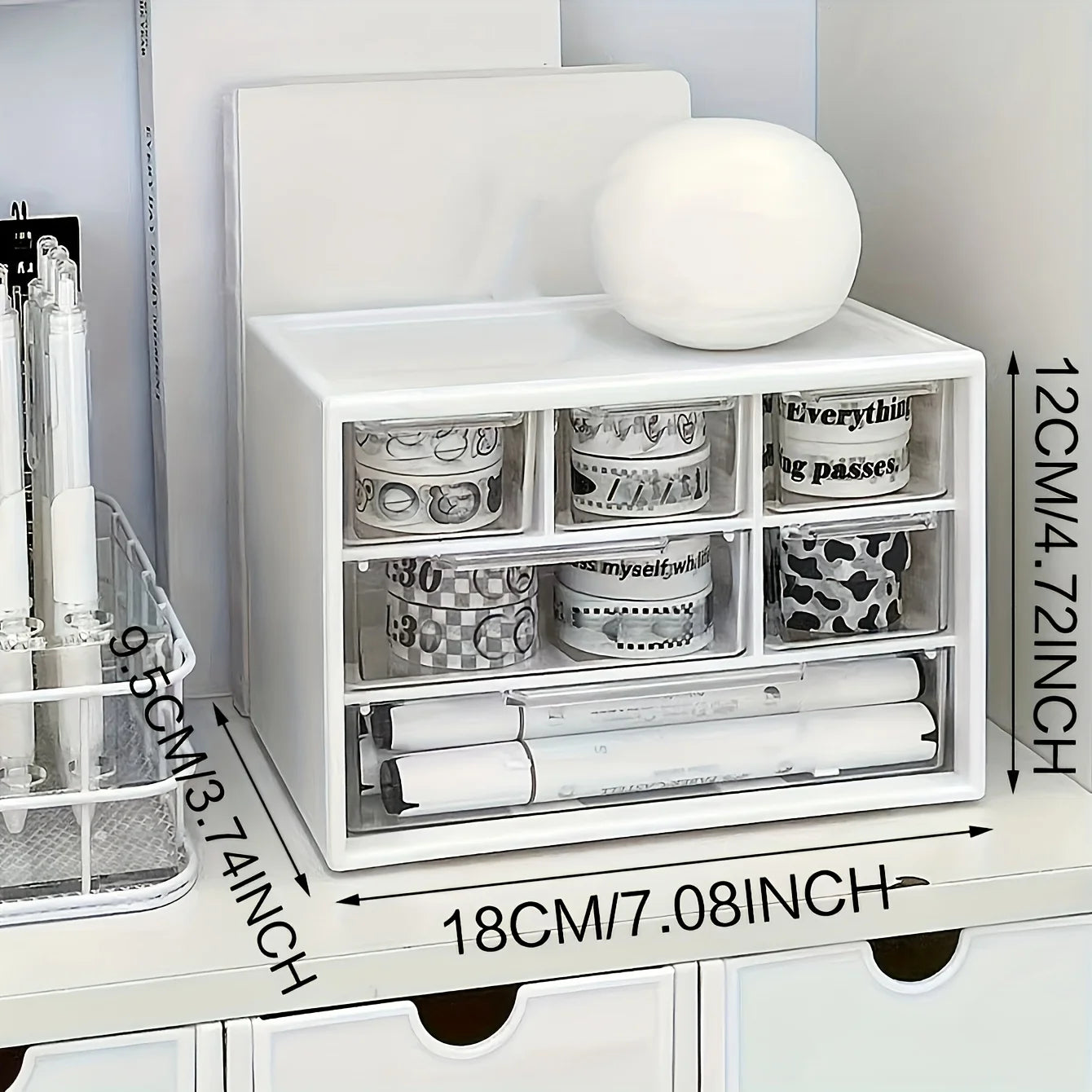 1 Piece Large Capacity Desktop Organizer with Drawer | Nestify