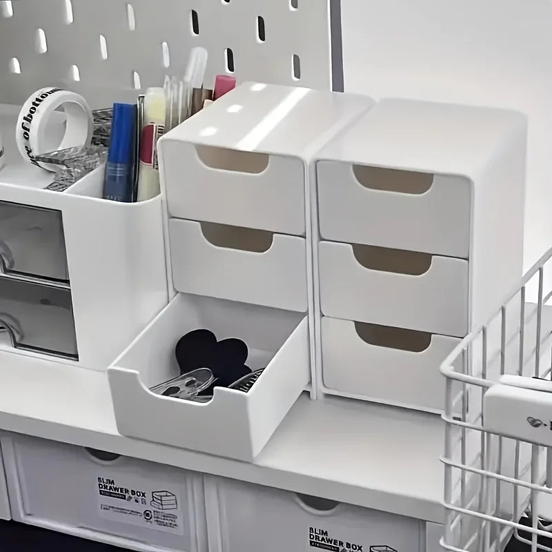 3-Tier Desk Organizer with Drawers | Nestify