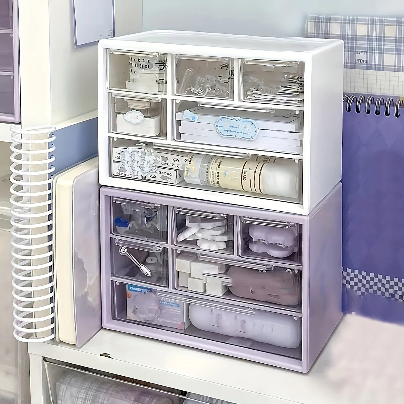 1 Piece Large Capacity Desktop Organizer with Drawer | Nestify